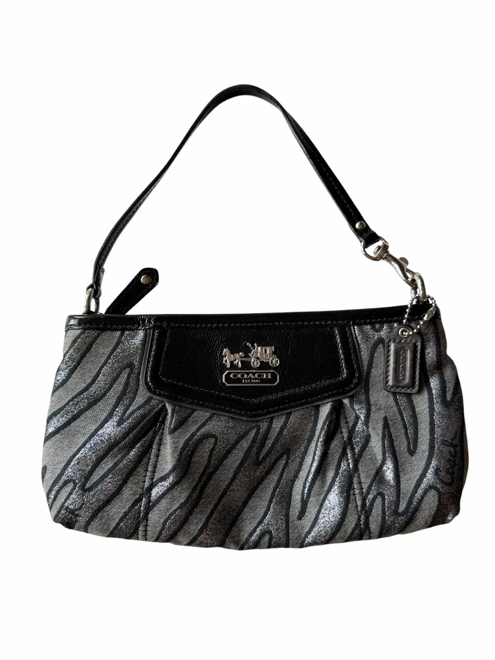 Coach Y2K Madison Zebra Print Convertible Shoulder Bag Wristlet Clutch